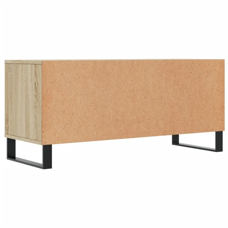 Meuble TV chêne sonoma 100x34,5x44,5 cm bois d'ingénierie - 8
