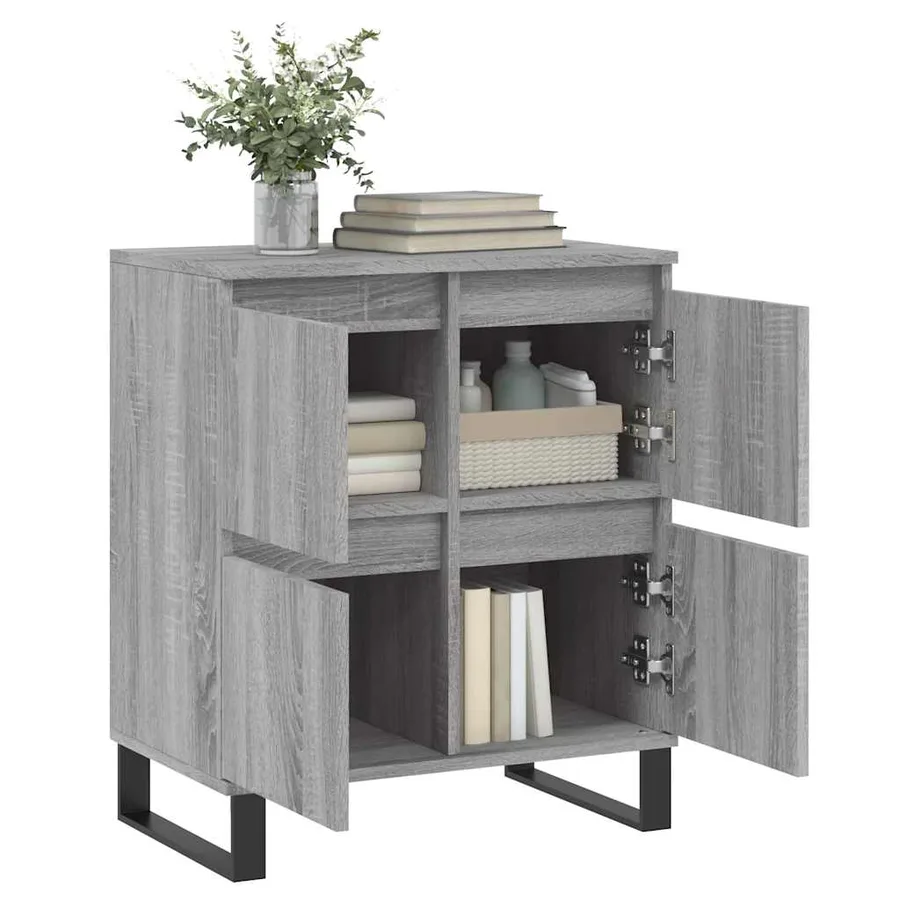 Buffet Sonoma gris 60x35x70 cm Bois d'ingénierie - 4