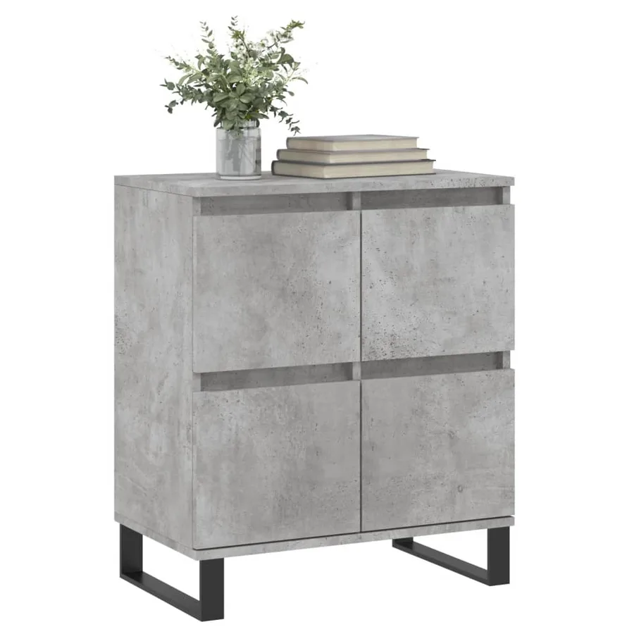 Buffet Gris béton 60x35x70 cm Bois d'ingénierie - 3