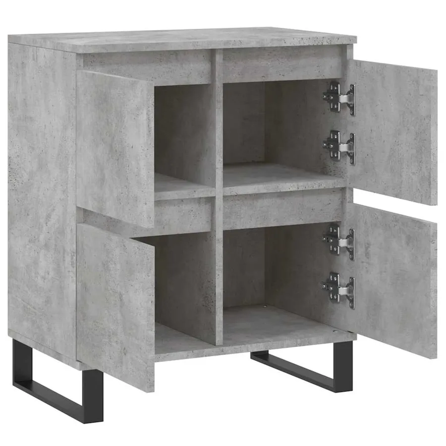 Buffet Gris béton 60x35x70 cm Bois d'ingénierie - 6
