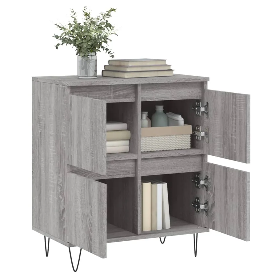 Buffet Sonoma gris 60x35x70 cm Bois d'ingénierie - 4