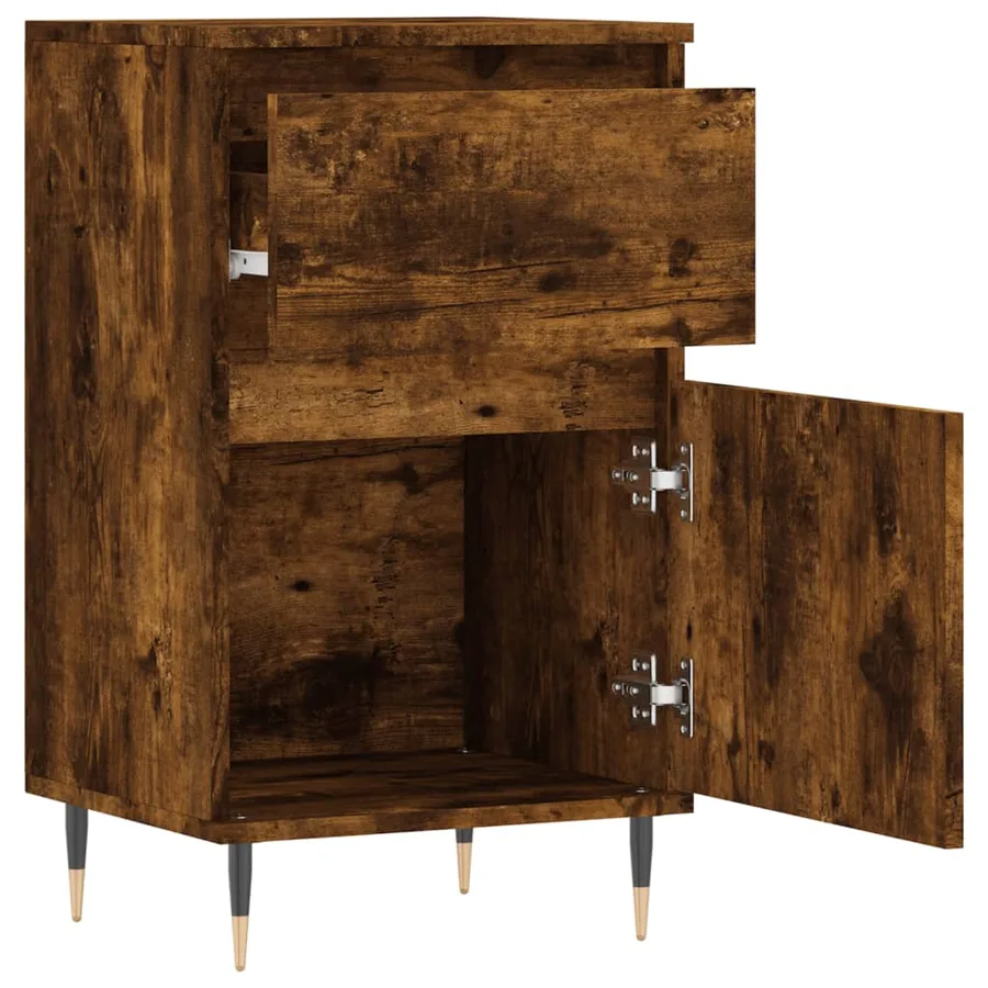 Buffets 2 pcs chêne fumé 40x35x70 cm bois d'ingénierie - 7