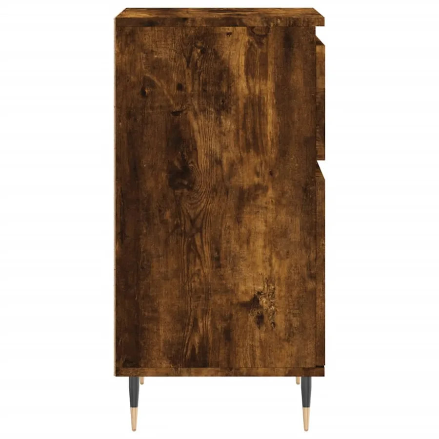 Buffets 2 pcs chêne fumé 40x35x70 cm bois d'ingénierie - 8