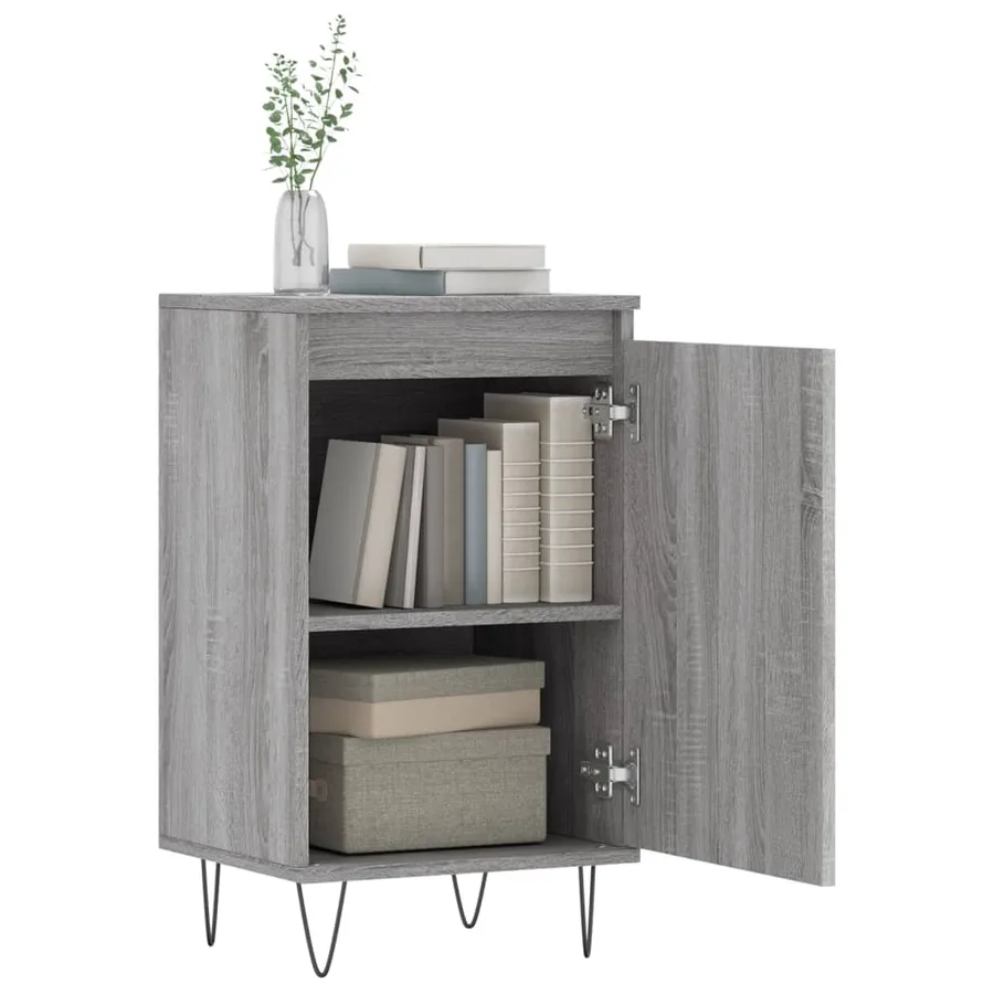 Buffets 2 pcs sonoma gris 40x35x70 cm bois d'ingénierie - 4