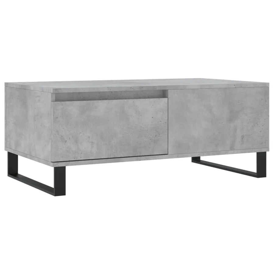 Table basse Gris béton 90x50x36,5 cm Bois d'ingénierie - 2