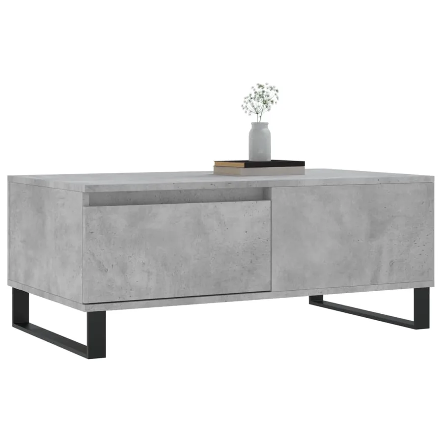 Table basse Gris béton 90x50x36,5 cm Bois d'ingénierie - 4