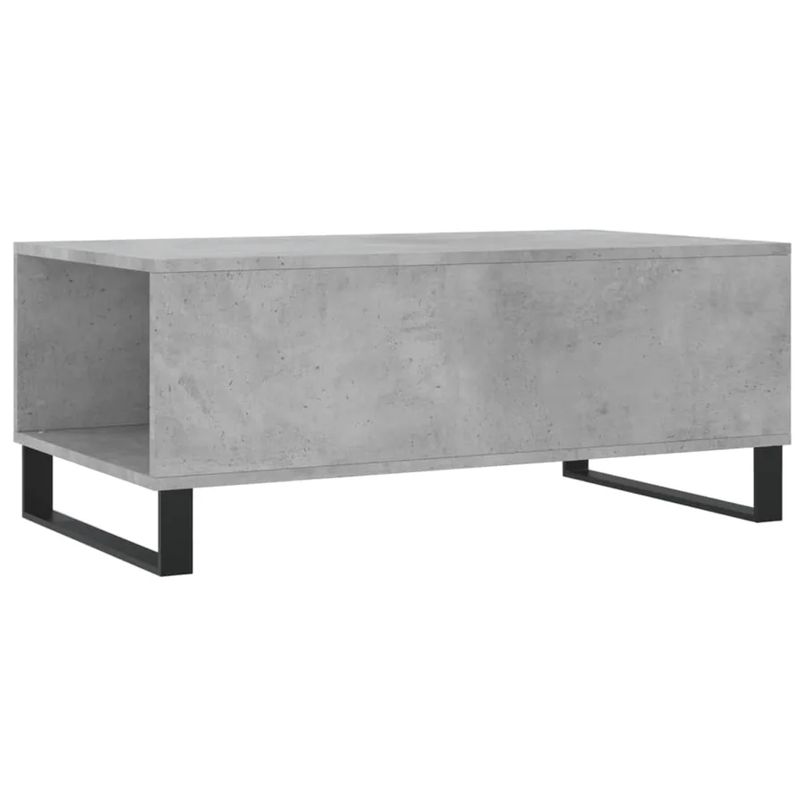 Table basse Gris béton 90x50x36,5 cm Bois d'ingénierie - 8