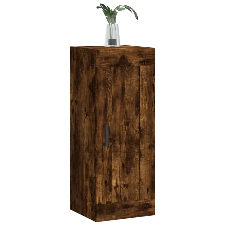 Armoire murale chêne fumé 34,5x34x90 cm bois d'ingénierie - 4