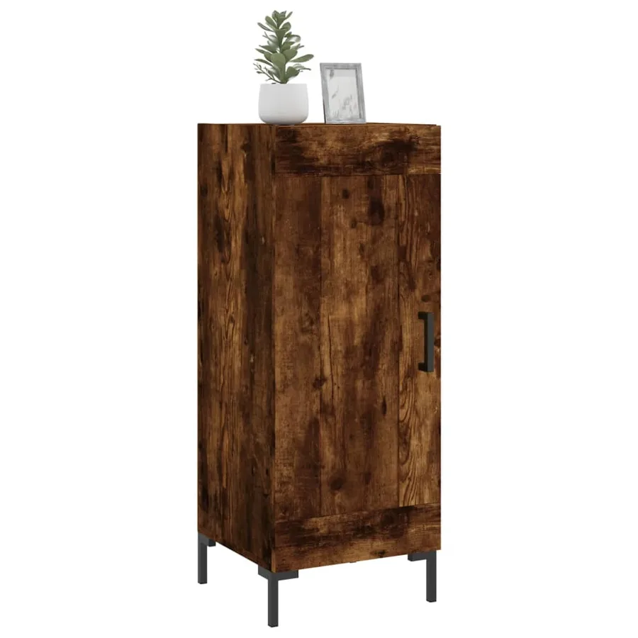 Buffet Chêne fumé 34,5x34x90 cm Bois d'ingénierie - 3