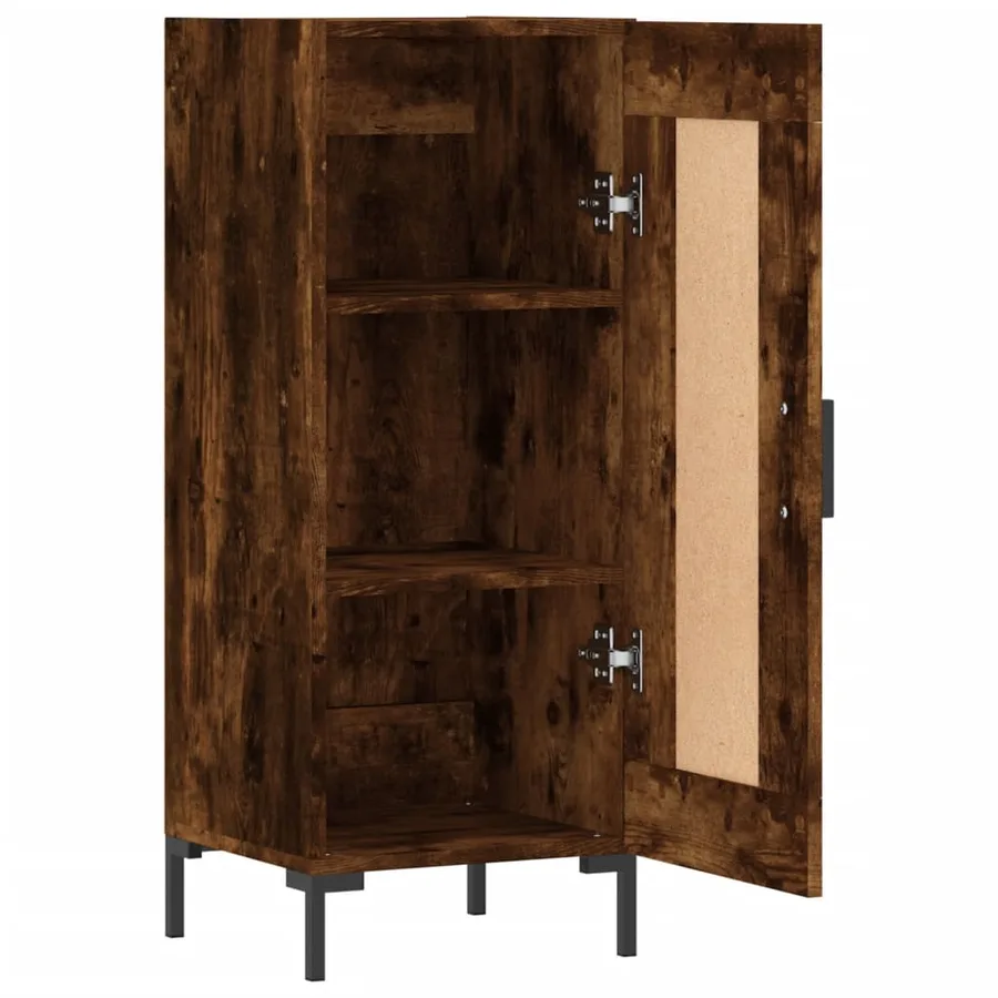 Buffet Chêne fumé 34,5x34x90 cm Bois d'ingénierie - 6