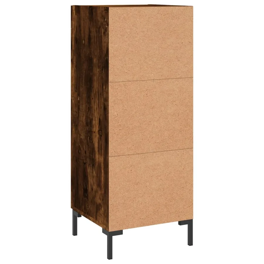 Buffet Chêne fumé 34,5x34x90 cm Bois d'ingénierie - 8