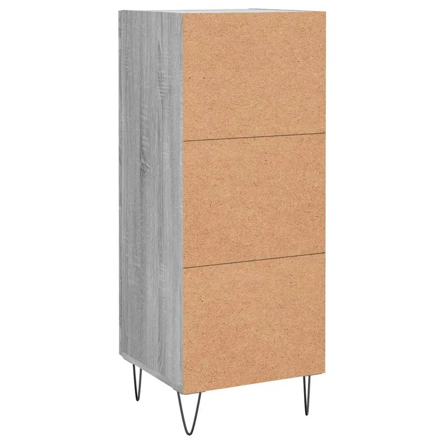 Buffet Sonoma gris 34,5x34x90 cm Bois d'ingénierie - 8