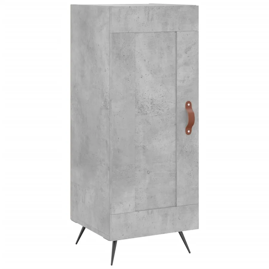 Buffet Gris béton 34,5x34x90 cm Bois d'ingénierie - 2