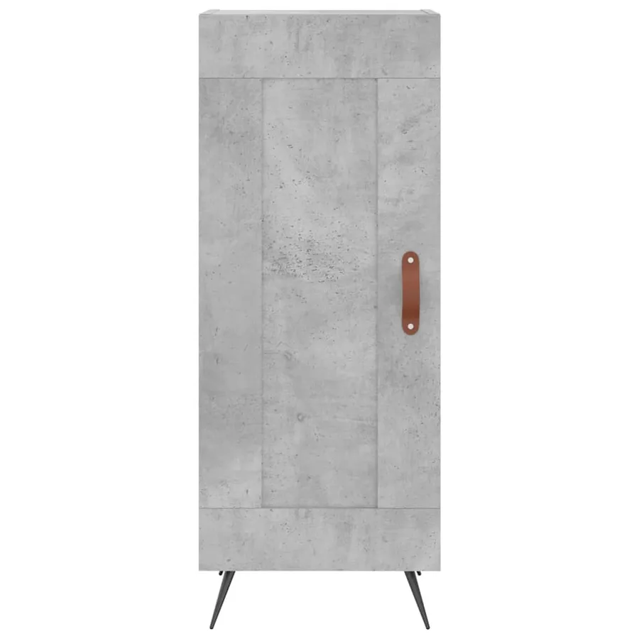 Buffet Gris béton 34,5x34x90 cm Bois d'ingénierie - 5