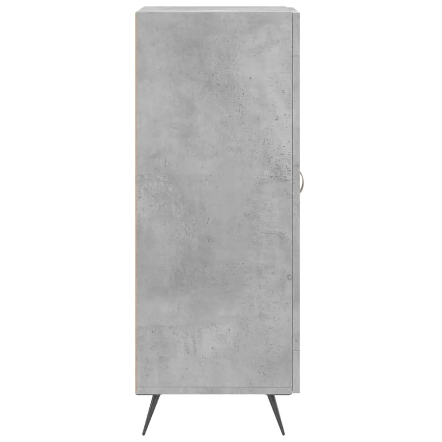 Buffet Gris béton 34,5x34x90 cm Bois d'ingénierie - 7