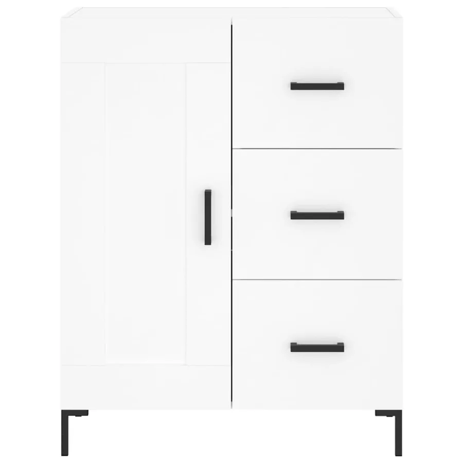 Buffet blanc 69,5x34x90 cm bois d'ingénierie - 5