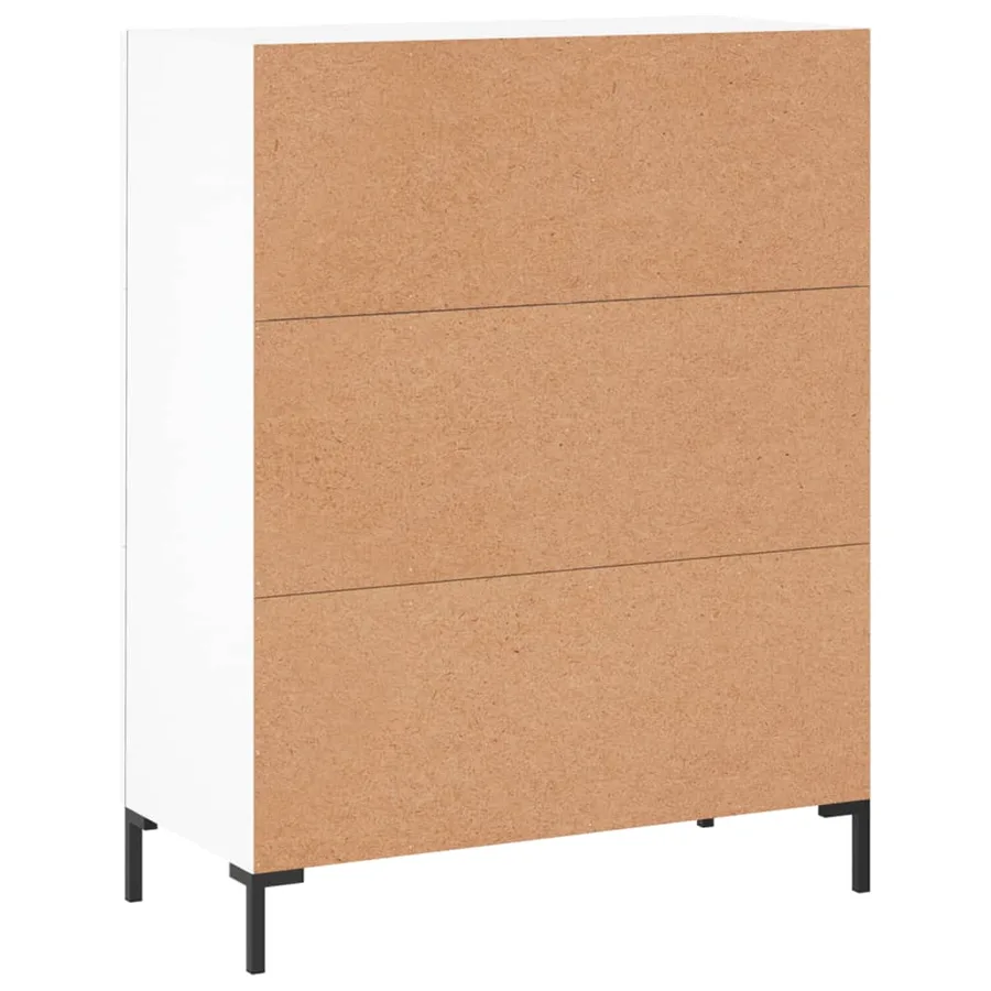 Buffet blanc 69,5x34x90 cm bois d'ingénierie - 8