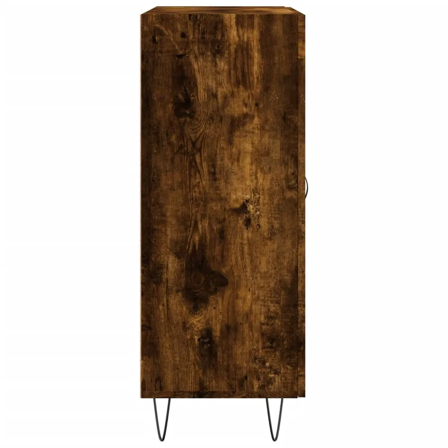 Buffet chêne fumé 69,5x34x90 cm bois d'ingénierie - 7