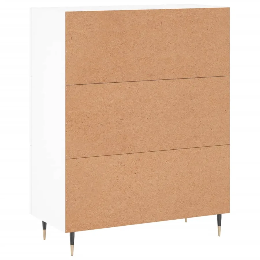 Buffet blanc 69,5x34x90 cm bois d'ingénierie - 8