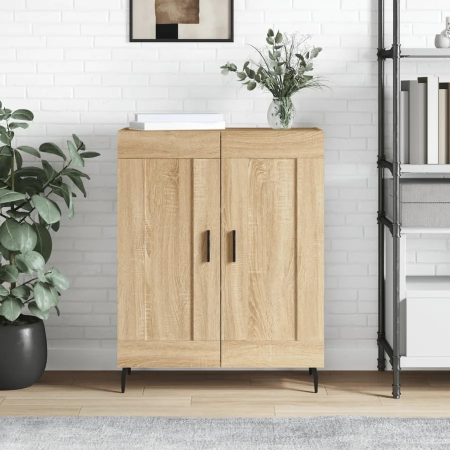 Buffet chêne sonoma 69,5x34x90 cm bois d'ingénierie