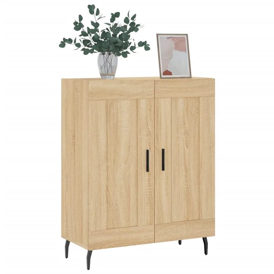 Buffet chêne sonoma 69,5x34x90 cm bois d'ingénierie - 3