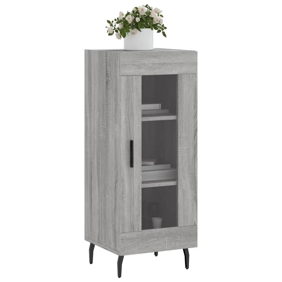 Buffet Sonoma gris 34,5x34x90 cm Bois d'ingénierie - 3