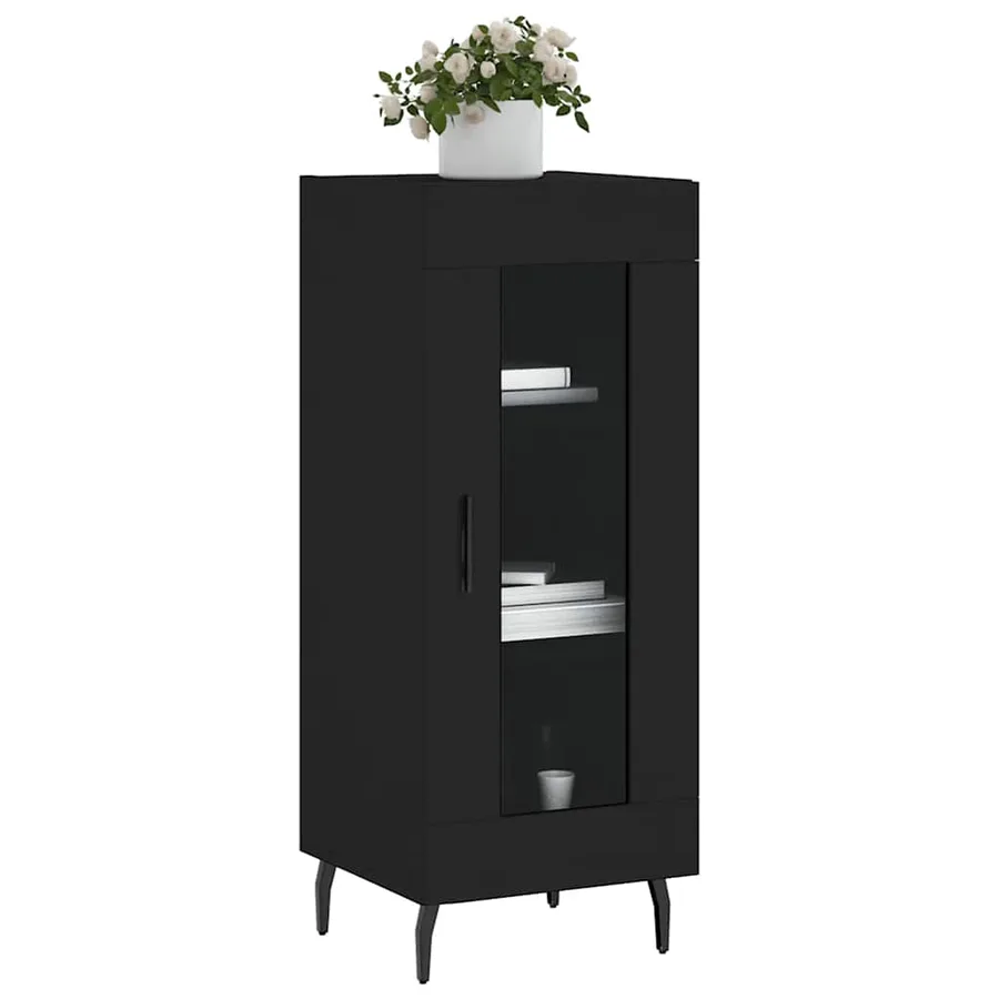 Buffet Noir 34,5x34x90 cm Bois d'ingénierie - 3