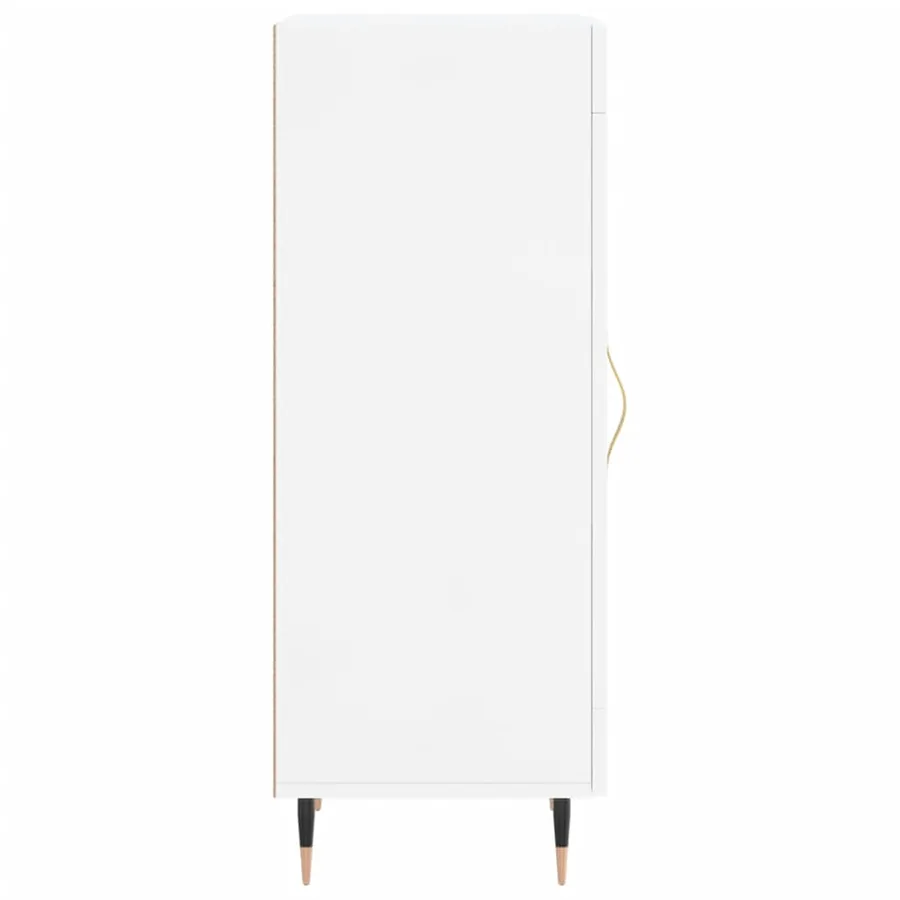 Buffet Blanc brillant 34,5x34x90 cm Bois d'ingénierie - 7