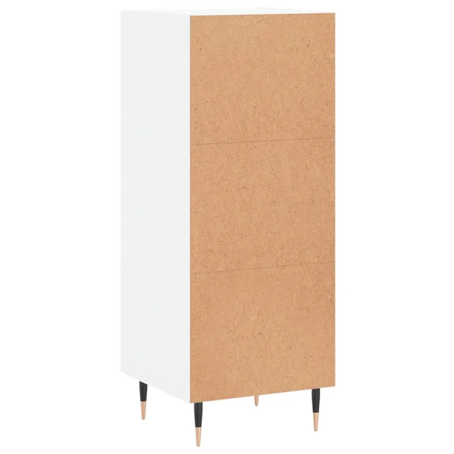 Buffet Blanc brillant 34,5x34x90 cm Bois d'ingénierie - 8