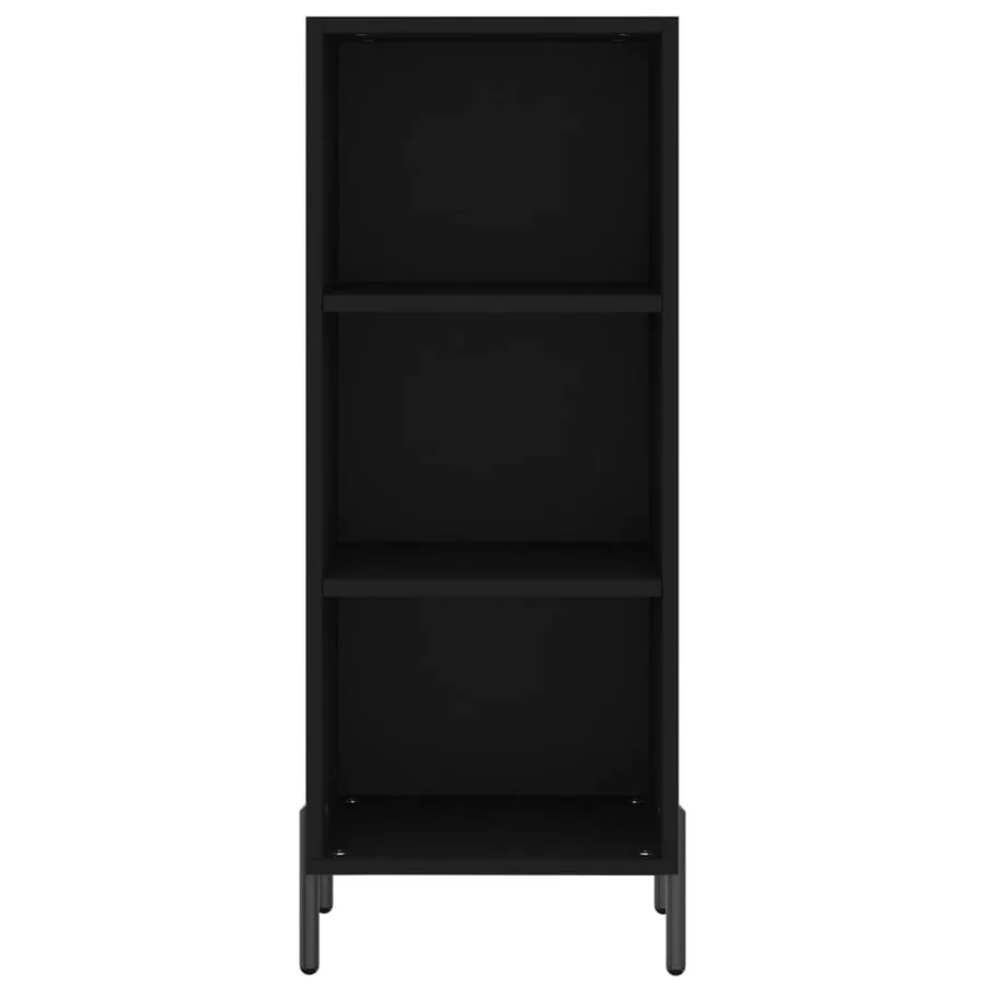 Buffet noir 34,5x32,5x90 cm bois d'ingénierie - 4