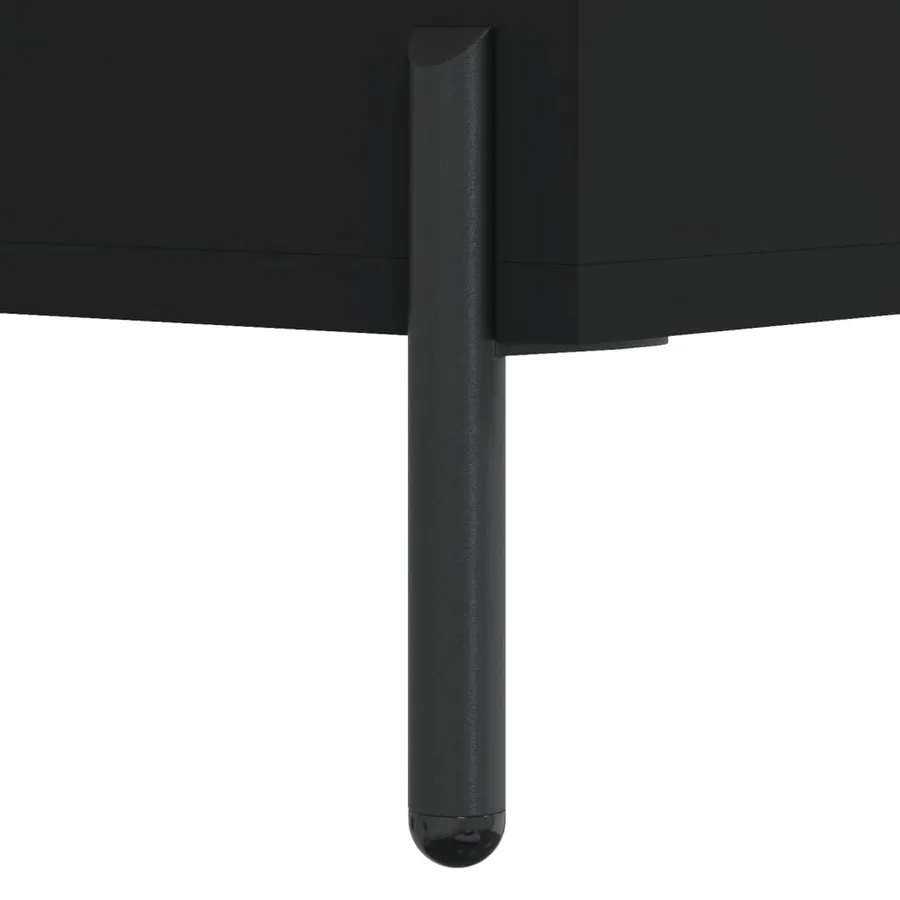 Buffet noir 34,5x32,5x90 cm bois d'ingénierie - 7