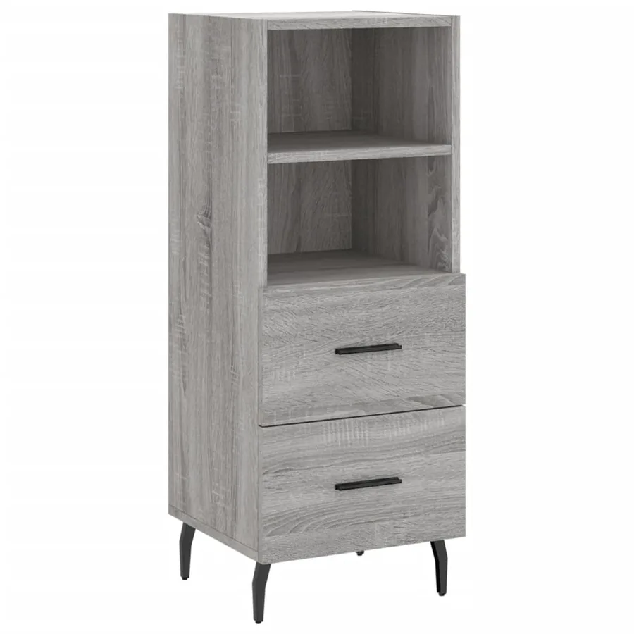 Buffet Sonoma gris 34,5x34x90 cm Bois d'ingénierie - 2