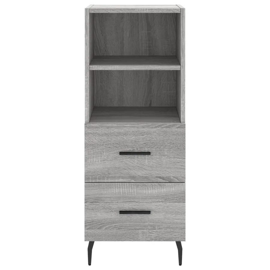 Buffet Sonoma gris 34,5x34x90 cm Bois d'ingénierie - 6