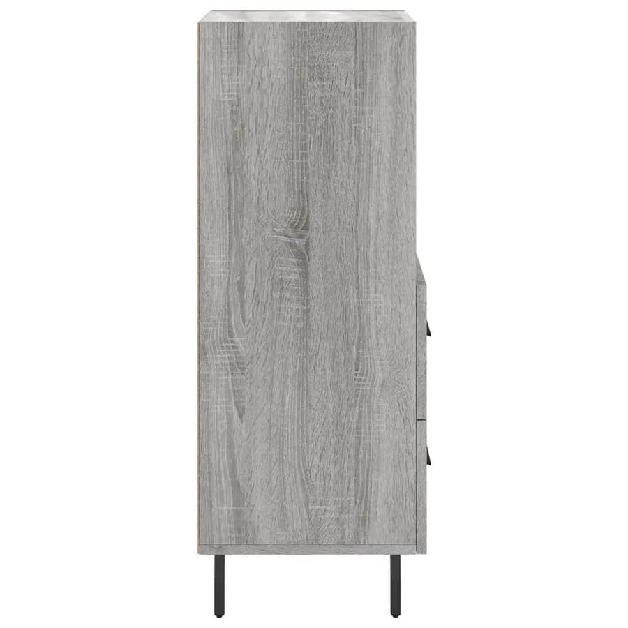 Buffet Sonoma gris 34,5x34x90 cm Bois d'ingénierie - 7