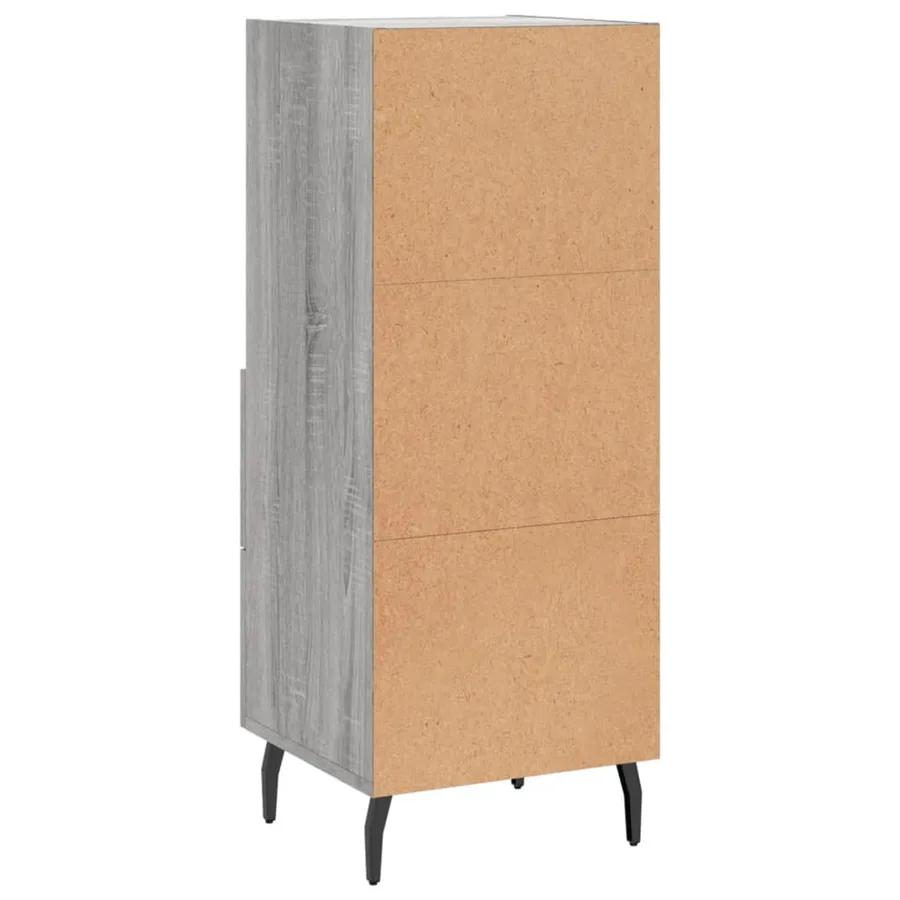 Buffet Sonoma gris 34,5x34x90 cm Bois d'ingénierie - 8