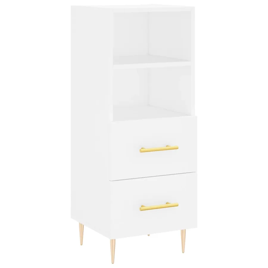 Buffet blanc 34,5x34x90 cm bois d'ingénierie - 2