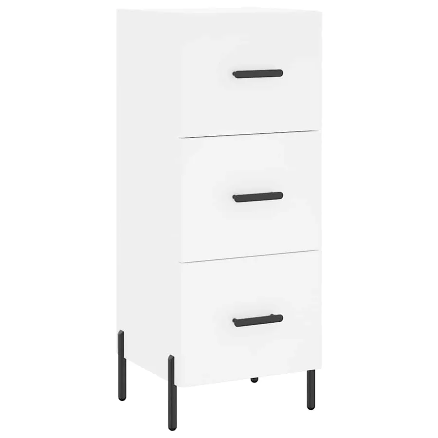 Buffet blanc 34,5x34x90 cm bois d'ingénierie - 2