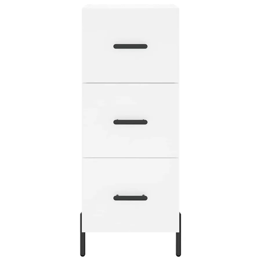 Buffet blanc 34,5x34x90 cm bois d'ingénierie - 6
