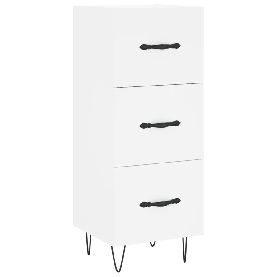 Buffet blanc 34,5x34x90 cm bois d'ingénierie - 2