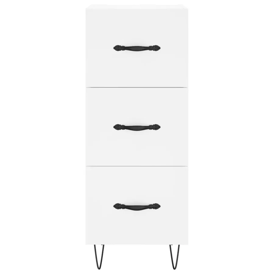 Buffet blanc 34,5x34x90 cm bois d'ingénierie - 6