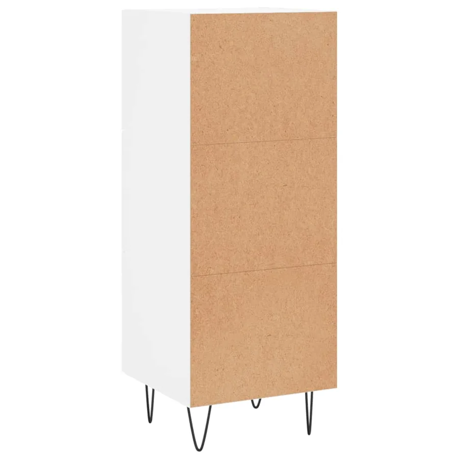 Buffet blanc 34,5x34x90 cm bois d'ingénierie - 8