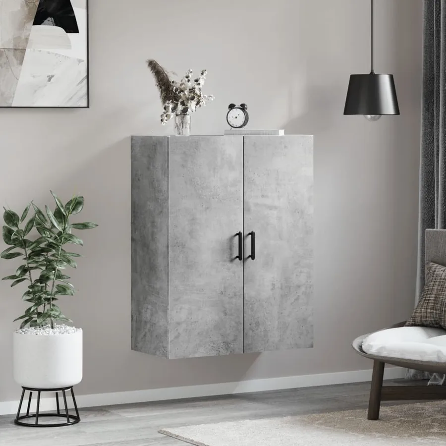 Armoire murale gris béton 69,5x34x90 cm - 3