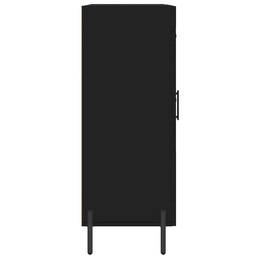 Buffet noir 69,5x34x90 cm bois d'ingénierie - 7