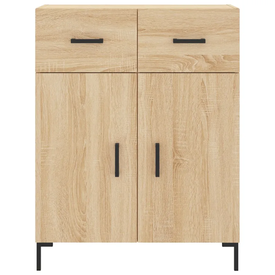 Buffet chêne sonoma 69,5x34x90 cm bois d'ingénierie - 6