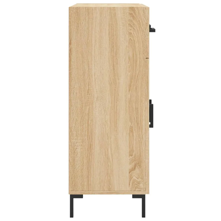 Buffet chêne sonoma 69,5x34x90 cm bois d'ingénierie - 7
