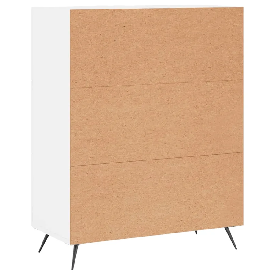 Buffet blanc 69,5x34x90 cm bois d'ingénierie - 8