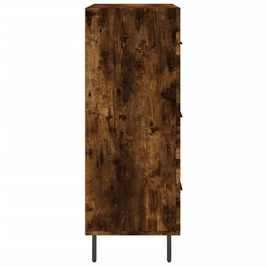 Buffet chêne fumé 69,5x34x90 cm bois d'ingénierie - 7