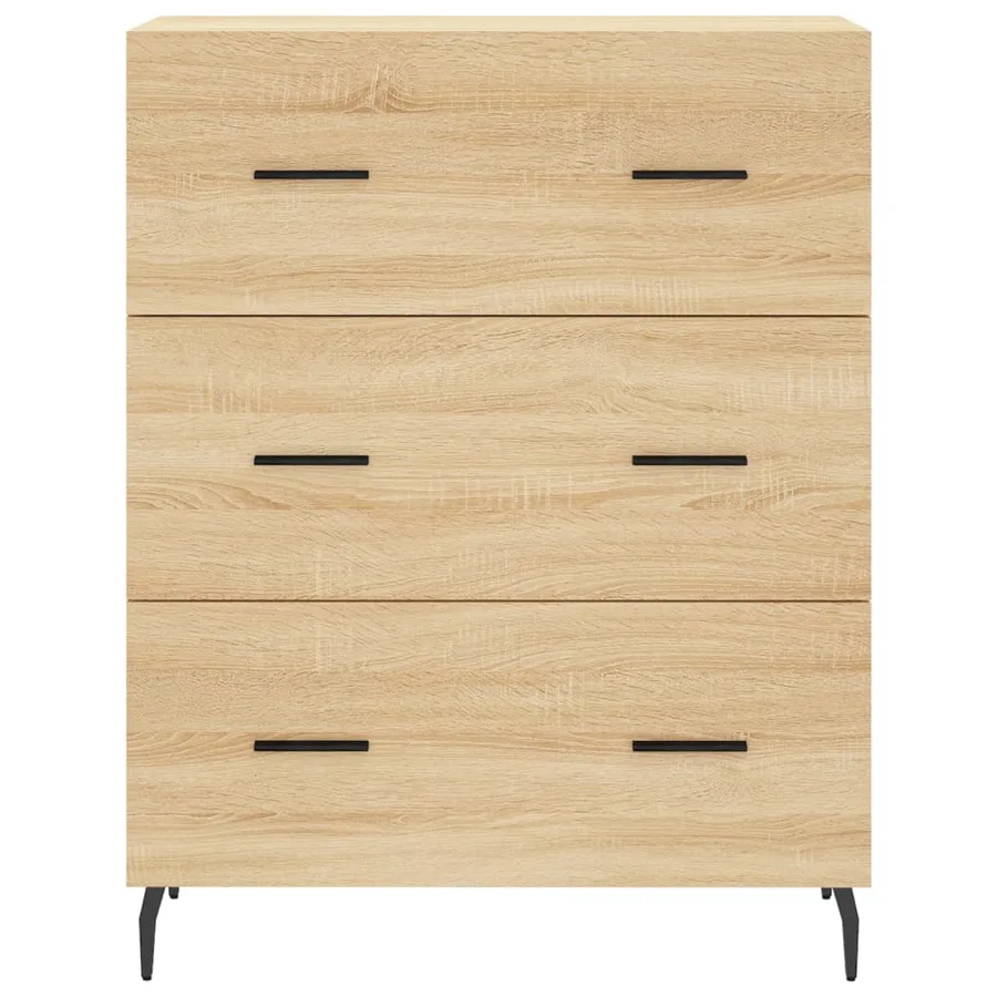 Buffet chêne sonoma 69,5x34x90 cm bois d'ingénierie - 5