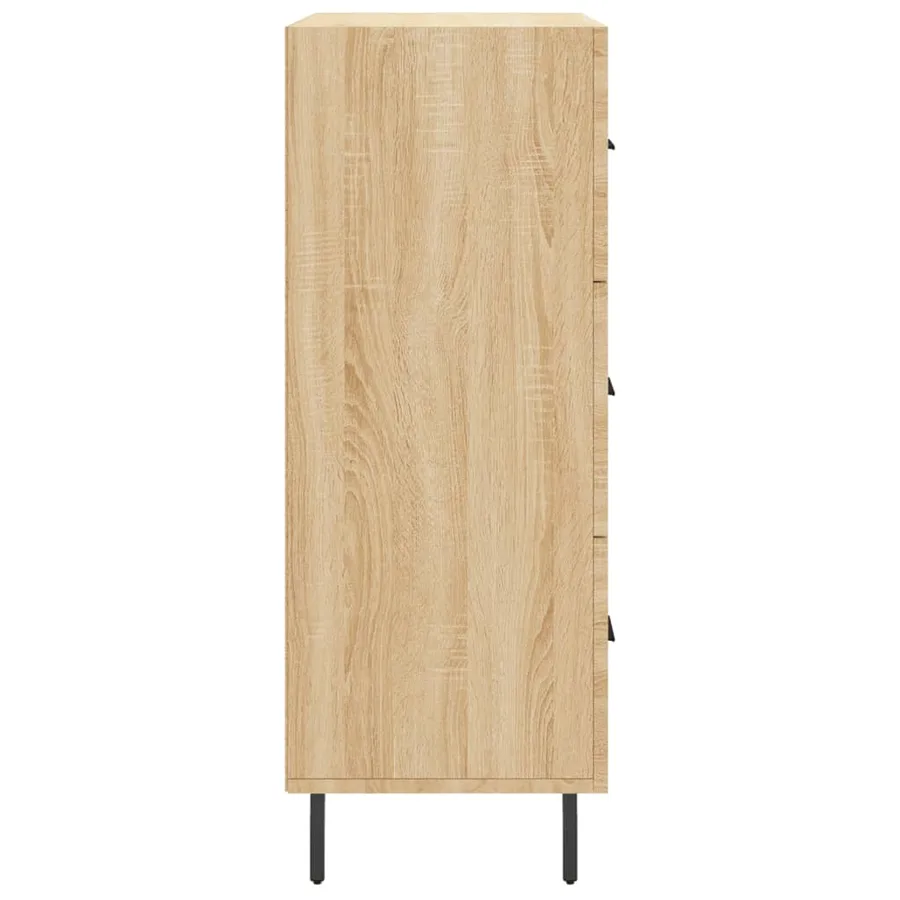 Buffet chêne sonoma 69,5x34x90 cm bois d'ingénierie - 7