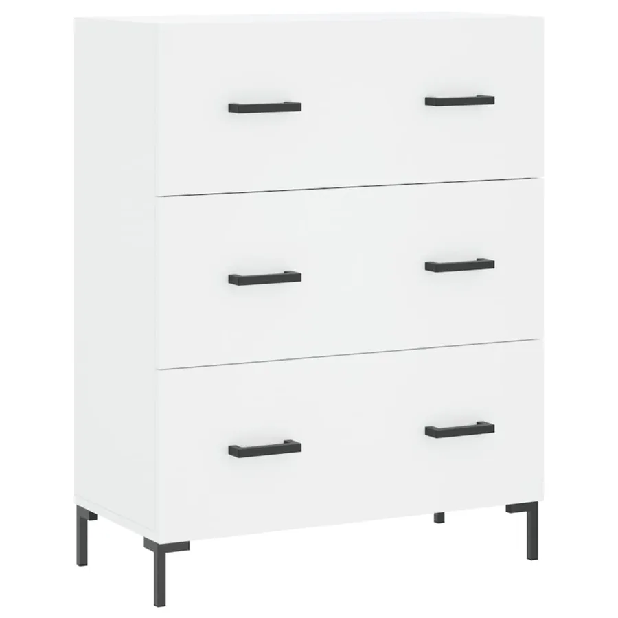 Buffet blanc 69,5x34x90 cm bois d'ingénierie - 2